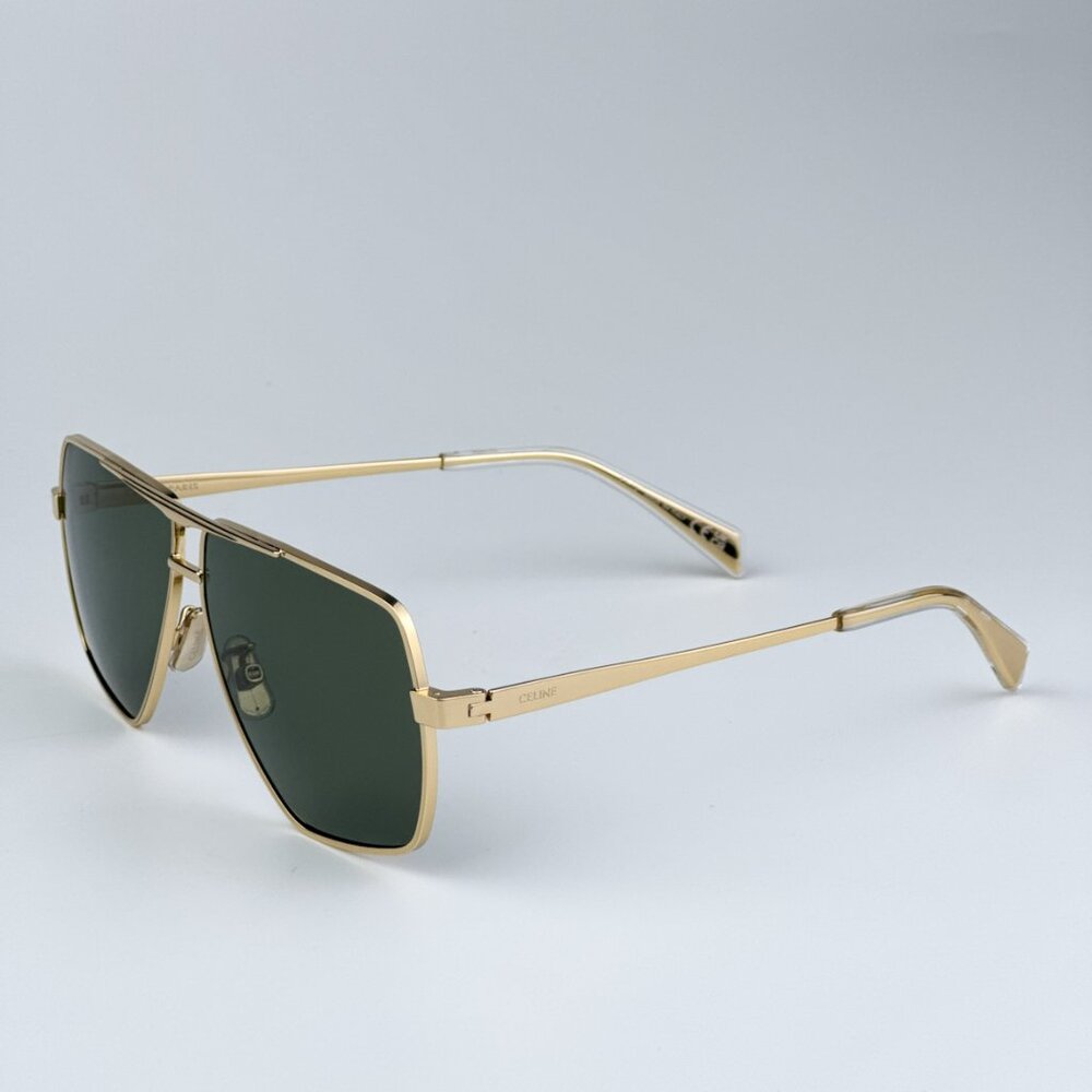 Celine CL40246U-Y 30N BRAND NEW Sunglasses Gold Green Aviator Unisex - Picture 6 of 15